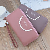 Double Zipper Women Wallets Large Capacity Clutch Bag