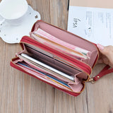 Double Zipper Women Wallets Large Capacity Clutch Bag