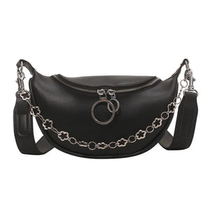 Women Leather Waist Bag Crossbody Phone Purse Ladies Chest Bag