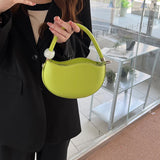 Women Small Shoulder Bag PU Leather Round Crossbody Bags