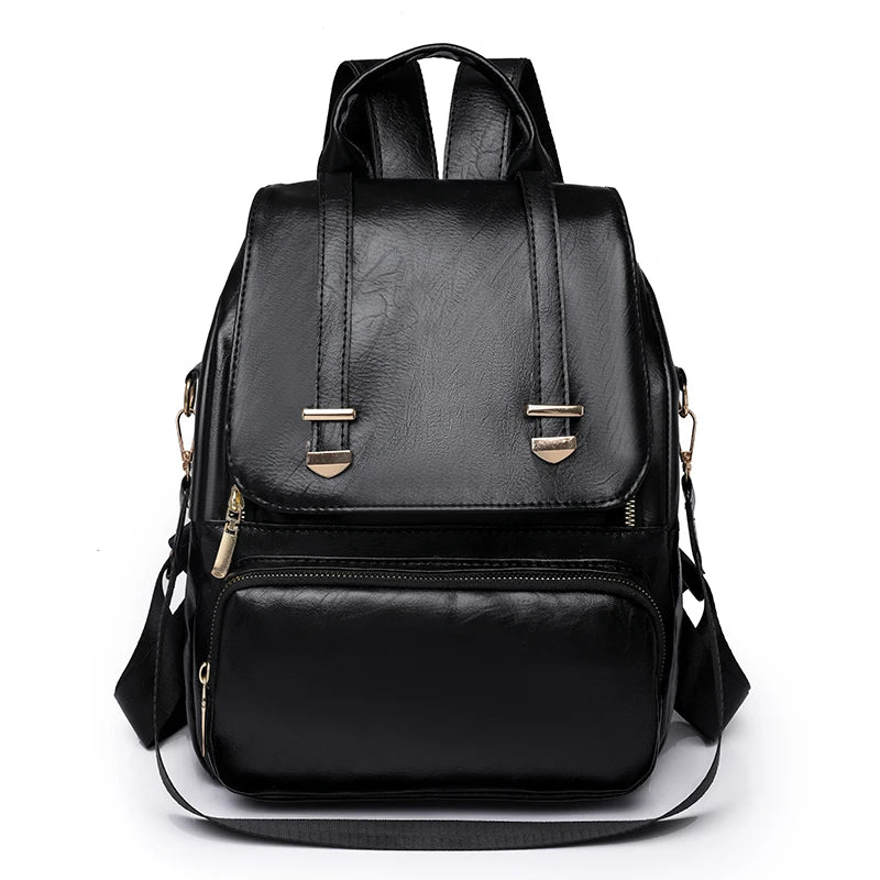 Women's Anti-theft Backpack Retro Large Capacity Girl Schoolbag
