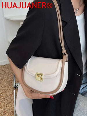 Women's Saddle Shoulder Bag Pu Leather Tote