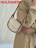 Women's Saddle Shoulder Bag Pu Leather Tote
