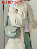 Women's Saddle Shoulder Bag Pu Leather Tote