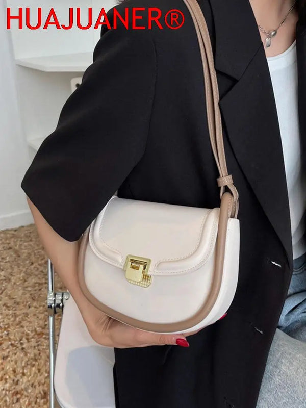 Women's Saddle Shoulder Bag Pu Leather Tote