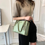 Women's Large Capacity Shoulder Bag Tote Solid Crossbody Handbag