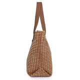 Corduroy Tote Bag Lady Shoulder Handbag Large Shopper Bag