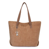 Corduroy Tote Bag Lady Shoulder Handbag Large Shopper Bag