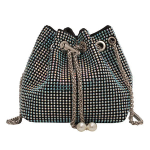 Diamond Bucket Bag Women's Shoulder Bags Ball Chain Crossbody Bag Totes