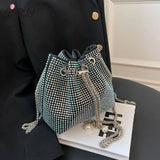 Diamond Bucket Bag Women's Shoulder Bags Ball Chain Crossbody Bag Totes