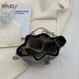 Diamond Bucket Bag Women's Shoulder Bags Ball Chain Crossbody Bag Totes