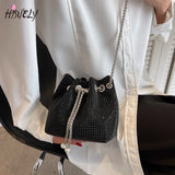 Diamond Bucket Bag Women's Shoulder Bags Ball Chain Crossbody Bag Totes