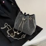 Diamond Bucket Bag Women's Shoulder Bags Ball Chain Crossbody Bag Totes
