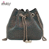 Diamond Bucket Bag Women's Shoulder Bags Ball Chain Crossbody Bag Totes