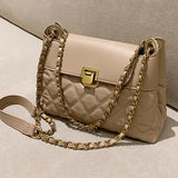 Diamond Lattice Chain Handbags Women Shoulder Crossbody Bags