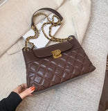 Diamond Lattice Chain Handbags Women Shoulder Crossbody Bags
