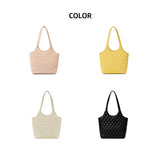 Diamond Plaid Women Shoulder Bags Solid All-match Commuter Underarm Bag