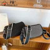 Diamond Rhinestones Shoulder Bag Small Crossbody Purse Zipper