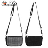 Diamond Rhinestones Shoulder Bag Small Crossbody Purse Zipper