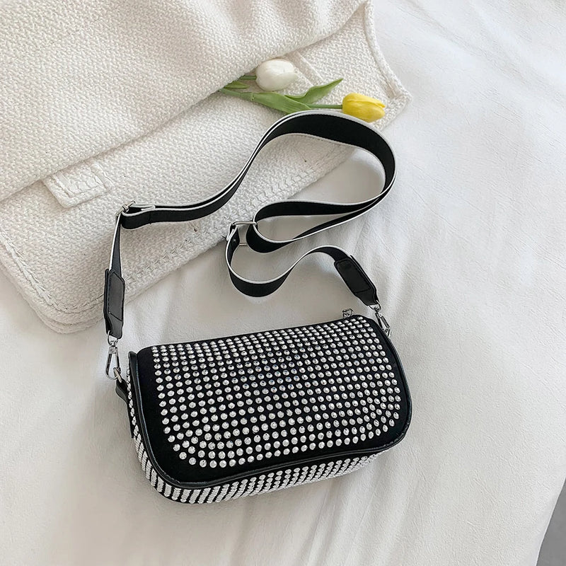 Diamond Rhinestones Shoulder Bags for Women Party Ladies Totes