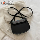 Diamonds PU Leather Shoulder Handbag for Women