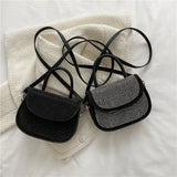 Diamonds Leather Shoulder Handbag for Women
