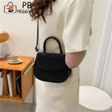 Diamonds PU Leather Shoulder Handbag for Women