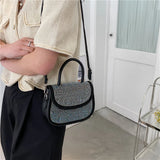 Diamonds Leather Shoulder Handbag for Women