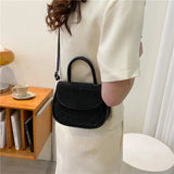 Diamonds PU Leather Shoulder Handbag Rhinestones Messenger Bags for Women
