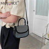 Diamonds PU Leather Shoulder Handbag Rhinestones Messenger Bag