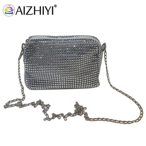Diamonds Rhinestones Shoulder Bag Chain Crossbody Tote for Women