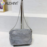 Diamonds Rhinestones Shoulder Bag Chain Crossbody Tote for Women