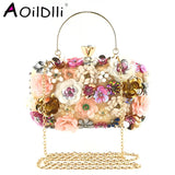 Flower Beaded Banquet Wedding Party Bag
