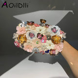 Flower Beaded Banquet Wedding Party Bag