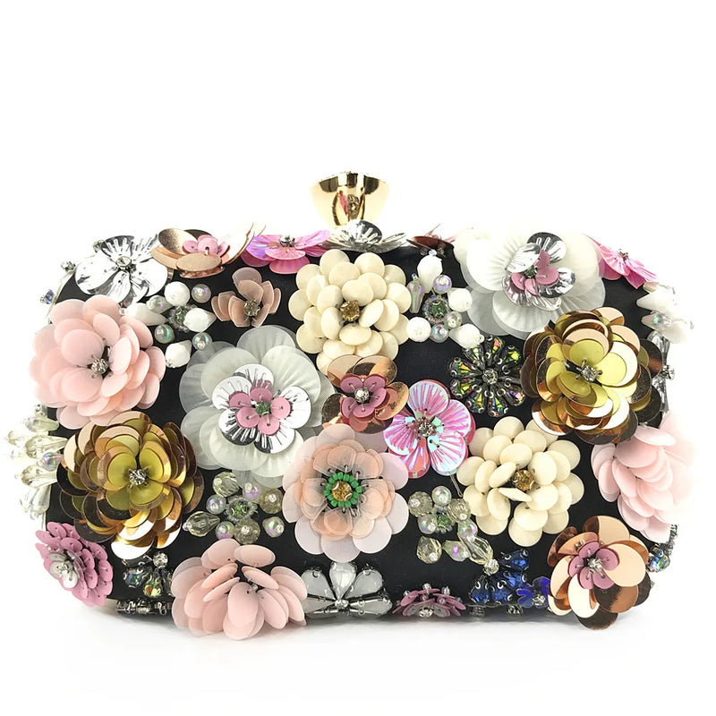 Flower Beaded Banquet Wedding Party Bag