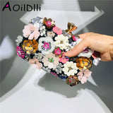Flower Beaded Banquet Wedding Party Bag