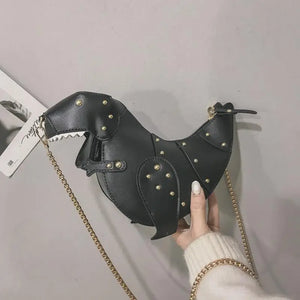 Dinosaur Rivets Chain Purse Shoulder Bag Ladies Crossbody Mini Messenger Bag