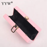Acrylic Dollar Pattern Box Bag Women Clutch Chain Shoulder Handbag