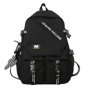Waterproof Nylon Backpack High Student School Bag Teenage Girls Backpacks