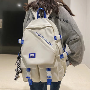 Waterproof Nylon Backpack High Student School Bag Teenage Girls Backpacks