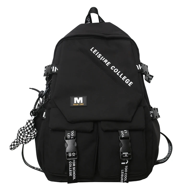 Waterproof Nylon Backpack High Student School Bag Teenage Girls Backpacks