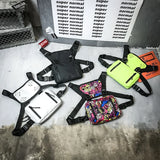 Rectangle Streetwear Writer Chest Rig Bag Hip-Hop Chest Bags