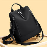 Large Capacity Double Zipper School Backpack for Women