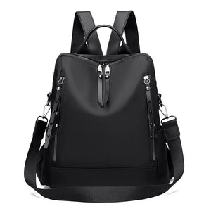 Large Capacity Double Zipper School Backpack for Women