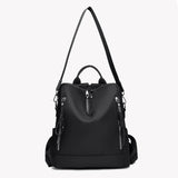 Large Capacity Double Zipper School Backpack for Women