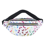 Double Zipper Waist Bag Printing Chest Bag Summer PU Mobile Phone Messenger
