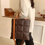 Women's Rhombus Shoulder Bag Large Capacity Crossbody Satchel