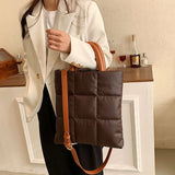 Women's Rhombus Shoulder Bag Large Capacity Crossbody Satchel