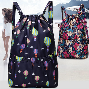 Flower Ethnic Style Drawstring Backpack for Women
