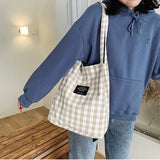 Durable Women Student Cotton Linen Shoulder Bag